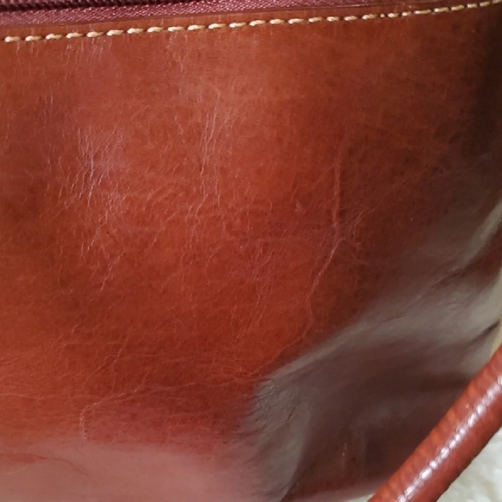 Gianni BERNINI Brown Large  leather Tote Bag Double Zipper